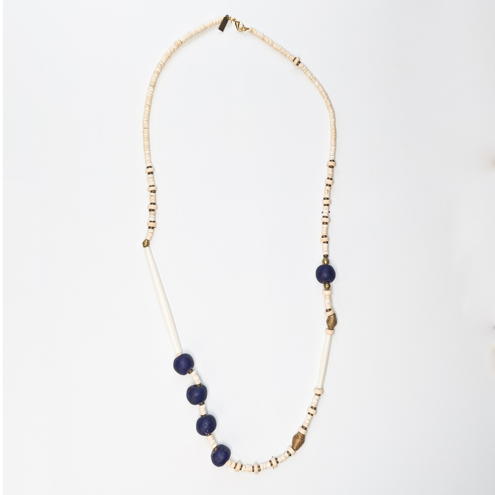 🦋LAST 1🦋 NWT Ink & Alloy Long Cobalt Glass Beaded Necklace